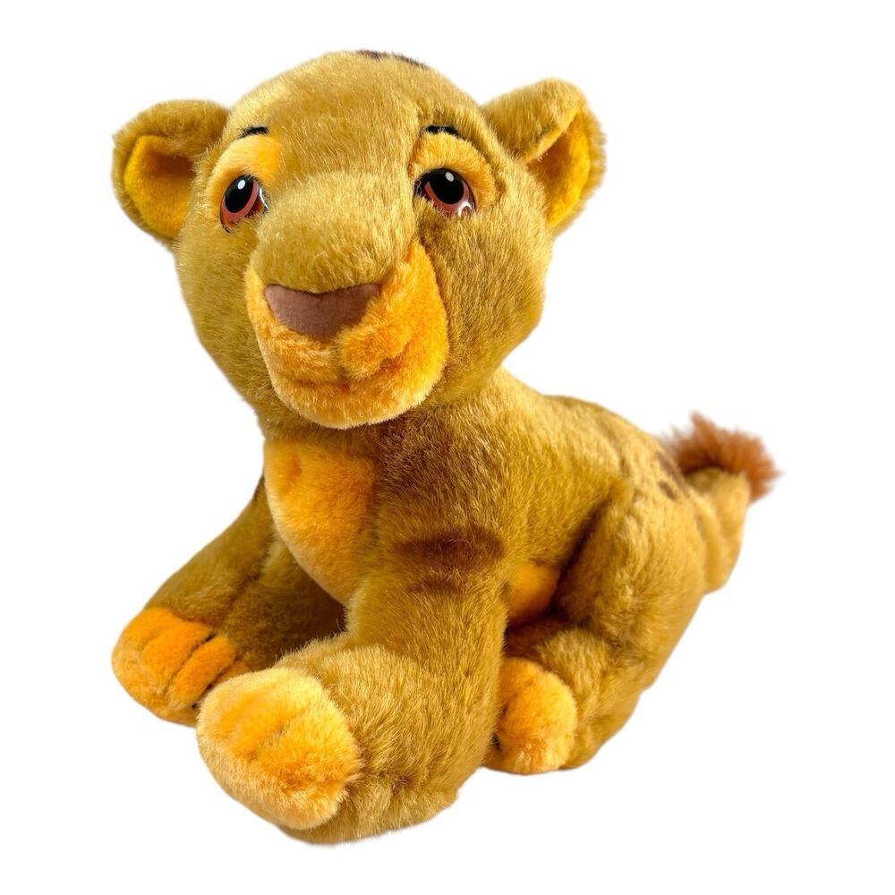 Vintage 90s Disney Store "The Lion King" Baby Simba Plush Stuffed Animal Toy 8"